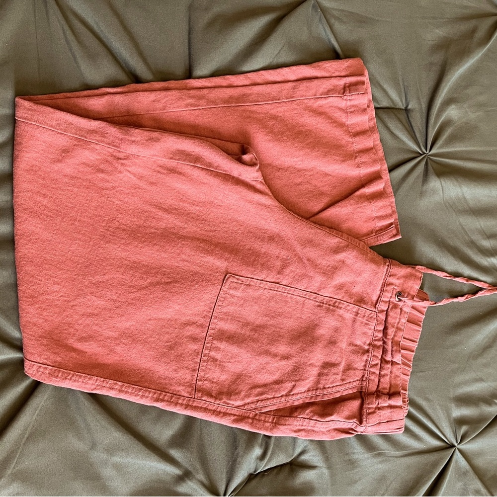 Nicole Miller red linen pants. Sz L